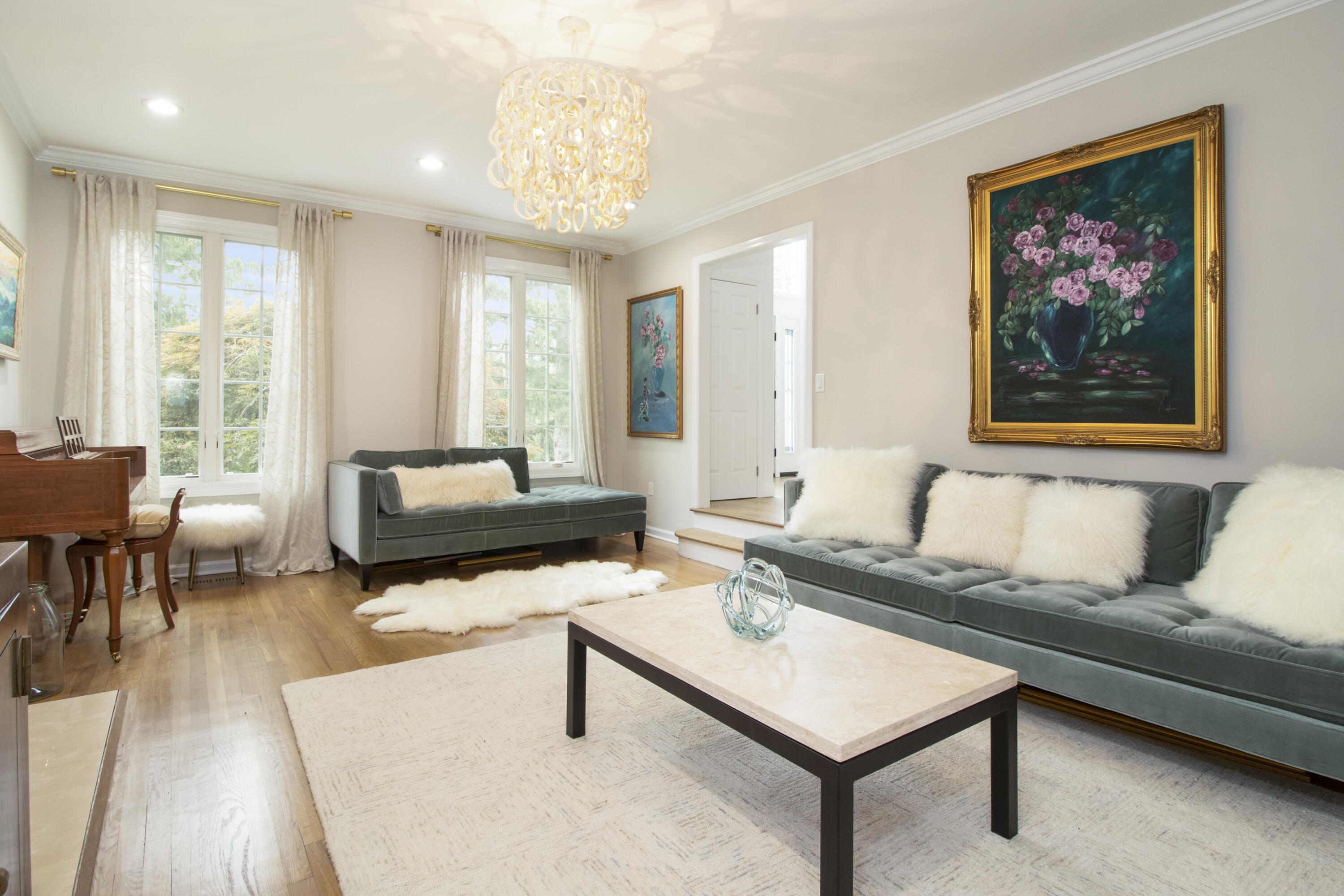 40 Pear Tree Point Road Darien, CT 06820 - Photo 11 of 50 a living room with furniture and a large window