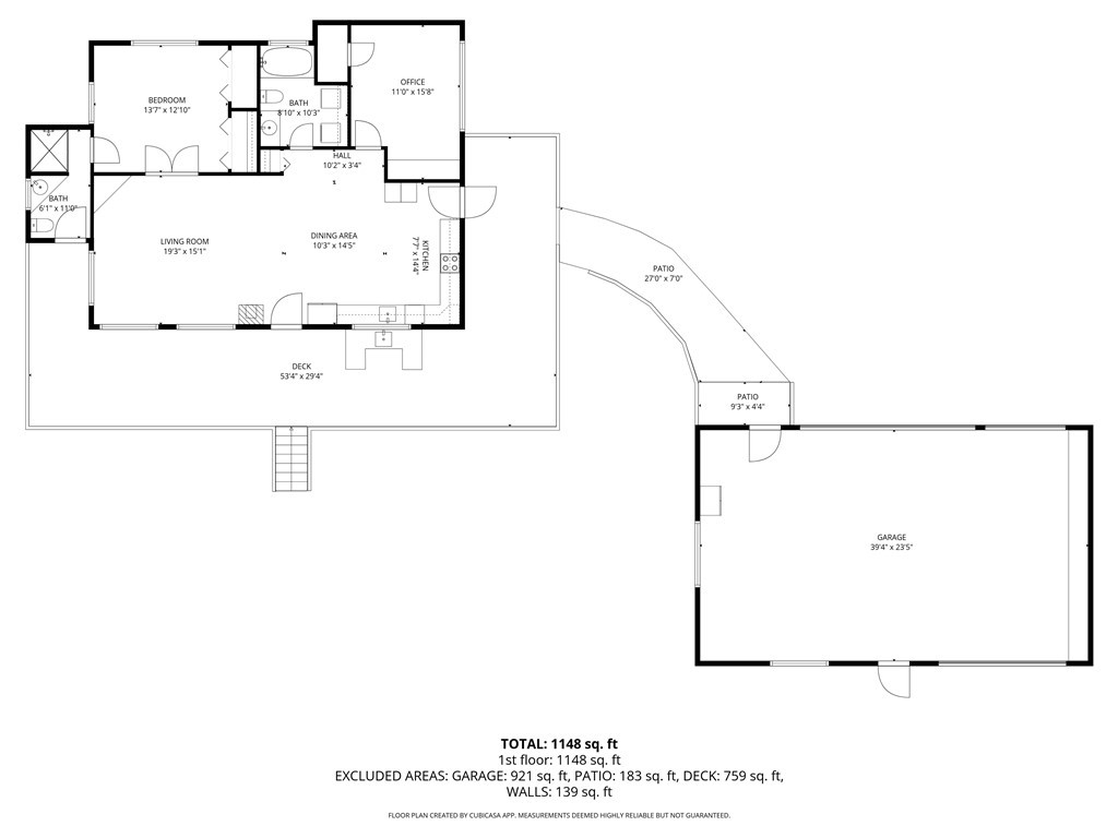 20257 Indian Rock Road Hidden Valley Lake, CA 95467 - Photo 33 of 33 Approximate floor plan and garage.