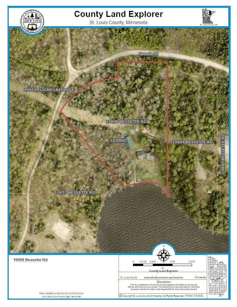 10898 Bessette Road Orr, MN 55771 - Photo 49 of 49 Map of property location featuring property parcel outlined