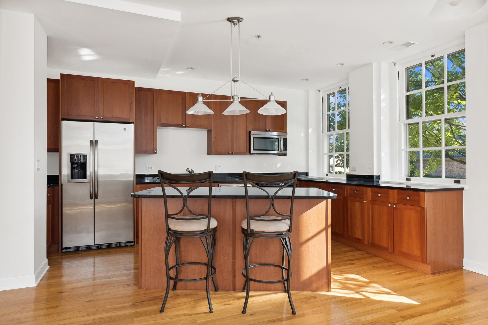 25 Ronan Road, Unit 106 Highwood, IL 60040 - Photo 6 of 14 a kitchen with stainless steel appliances granite countertop a stove a sink and a refrigerator