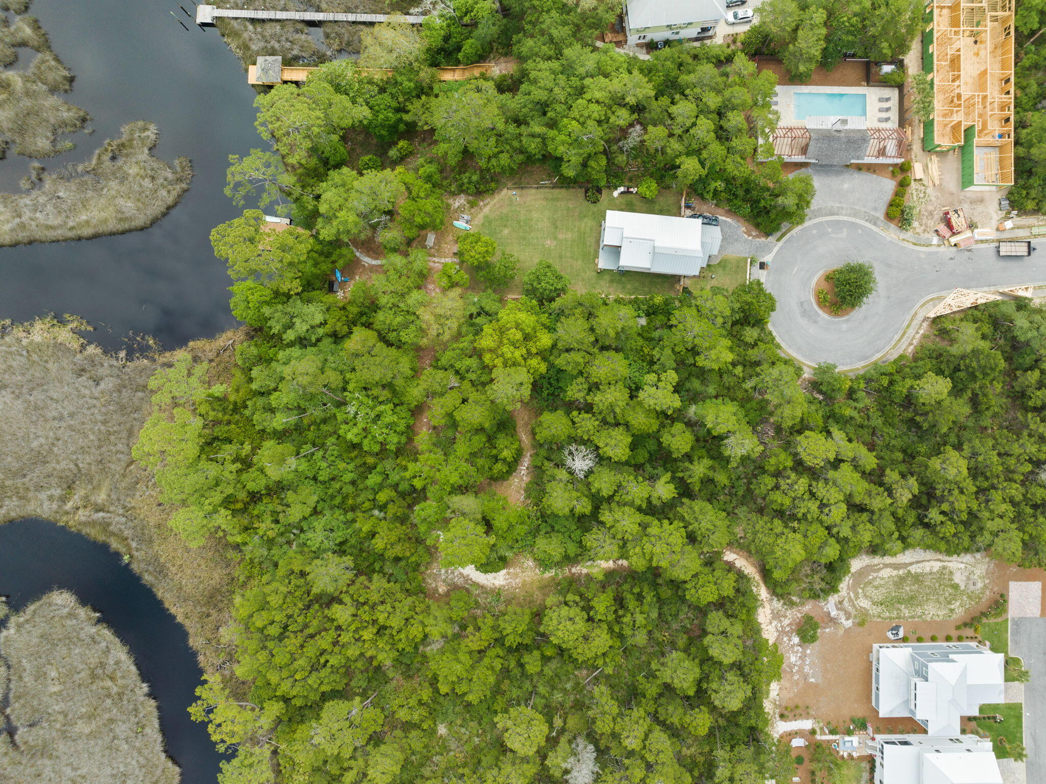 107 Pine Cone Inlet Beach Inlet Beach, FL 32461 - Photo 8 of 24 an aerial view of a house with a yard