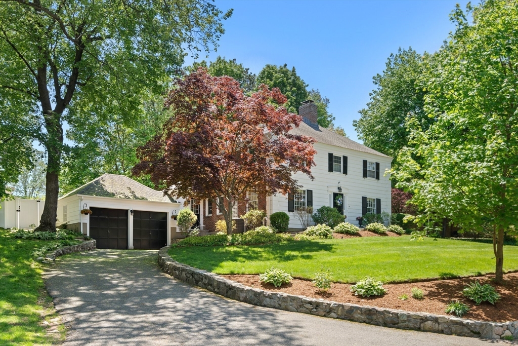 16 Bailey Lane Dedham, MA 02026 - Photo 1 of 40 a front view of a house with a yard