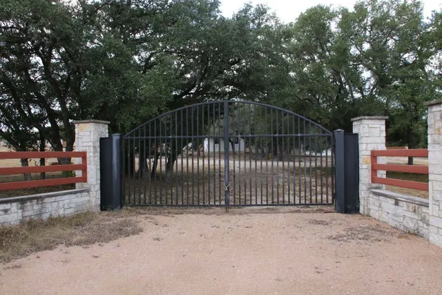 a view of a backyard with a trees