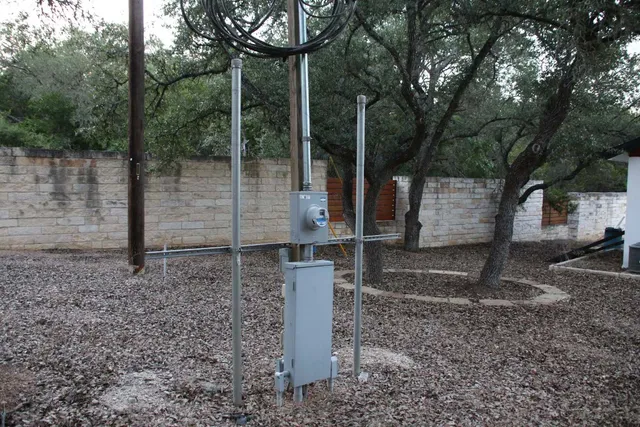 a view of a wooden door