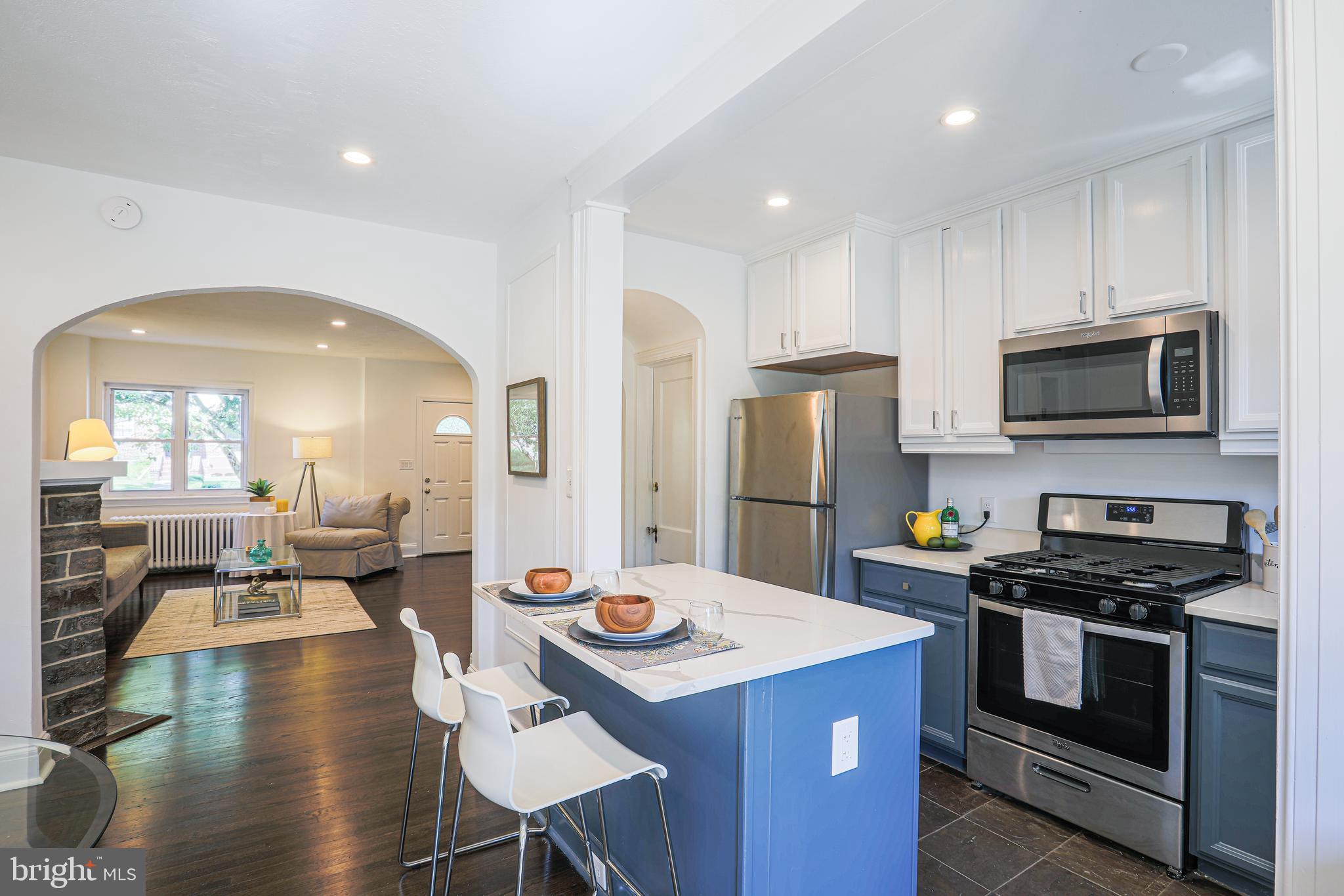 3707 Elkader Road Baltimore, MD 21218 - Photo 22 of 50 Dining and kitchen looking into living room