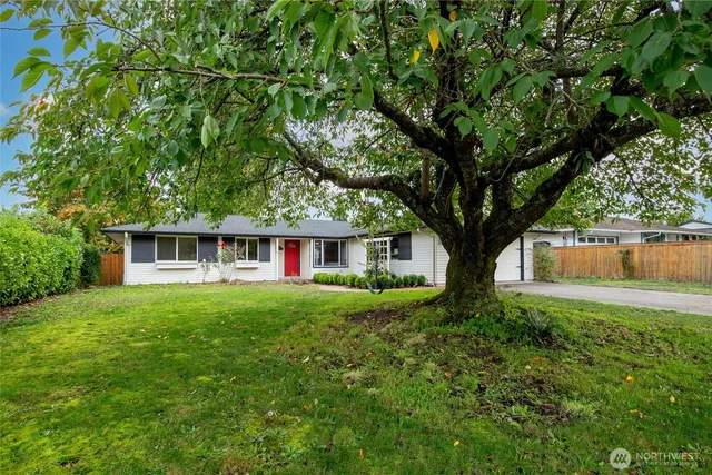 a house view with a garden space