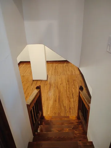 a view of a house with a door and chair