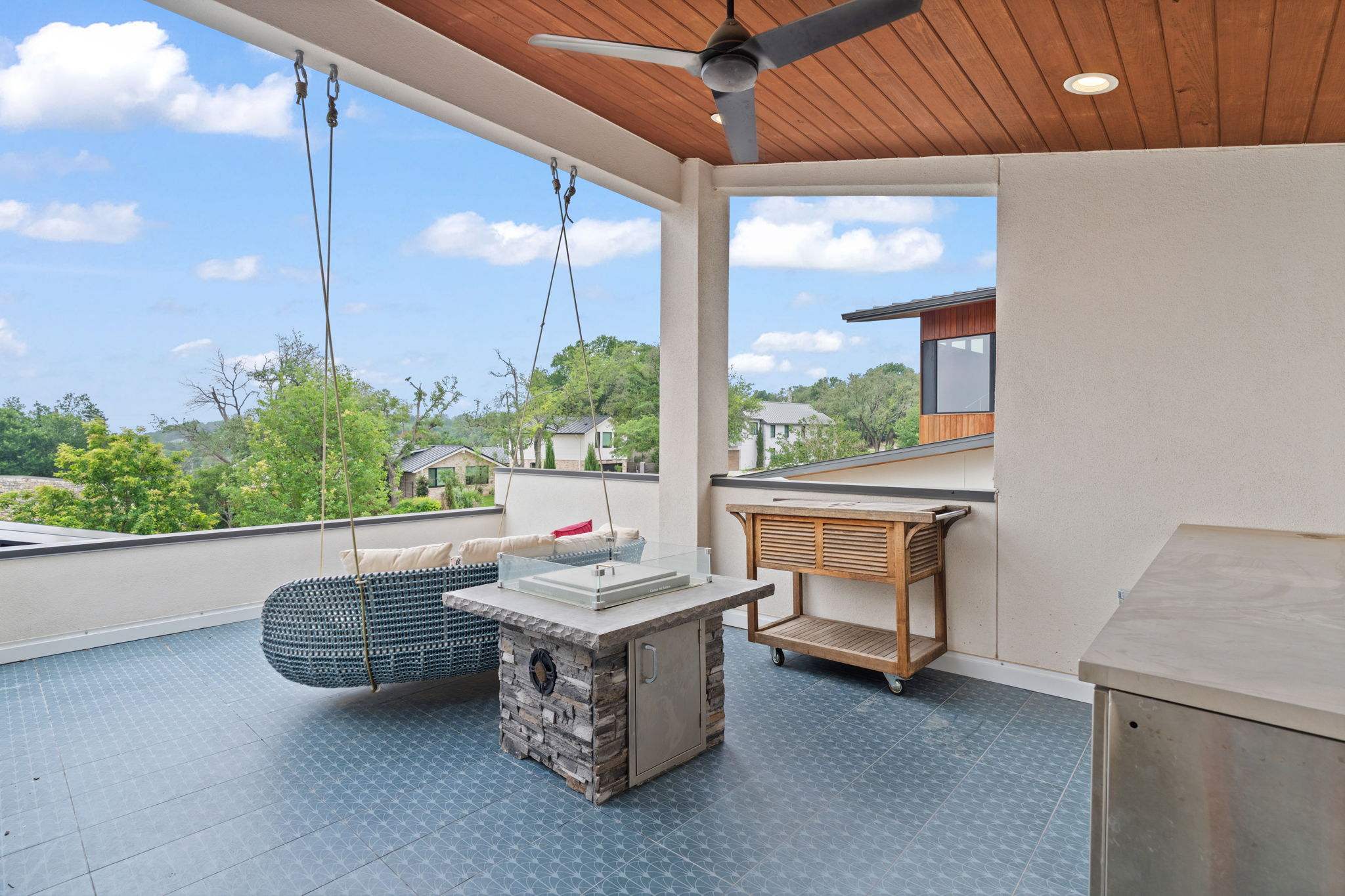 604 Brookhaven Trail Austin, TX 78746 - Photo 35 of 38 Top floor terrace with downtown views.