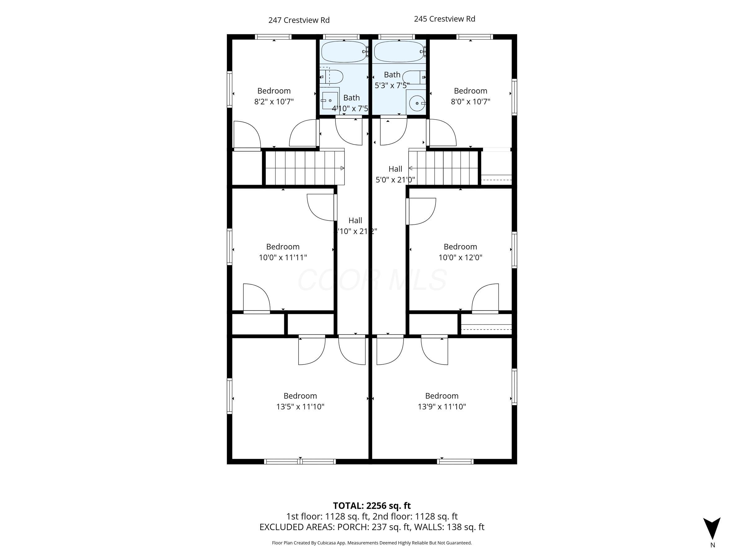 245-247 Crestview Road Columbus, OH 43202 - Photo 34 of 35 Combined entry level floor plan. Floor plans are assumed to be accurate but not guaranteed.