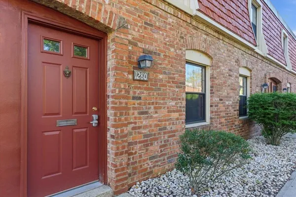 front view of a brick house