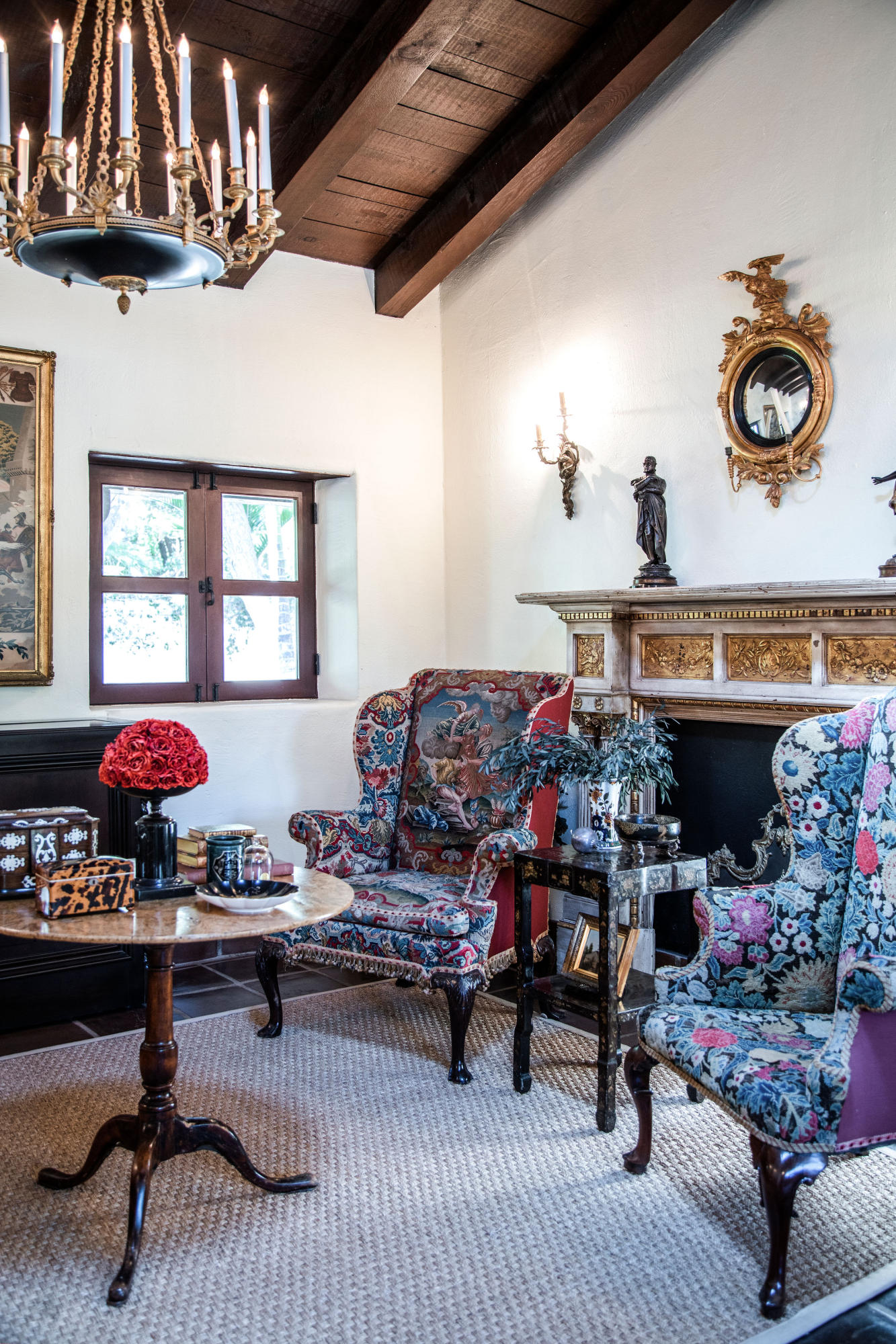 660 El Bosque Road Montecito, CA 93108 - Photo 20 of 34 a living room with furniture and a fireplace