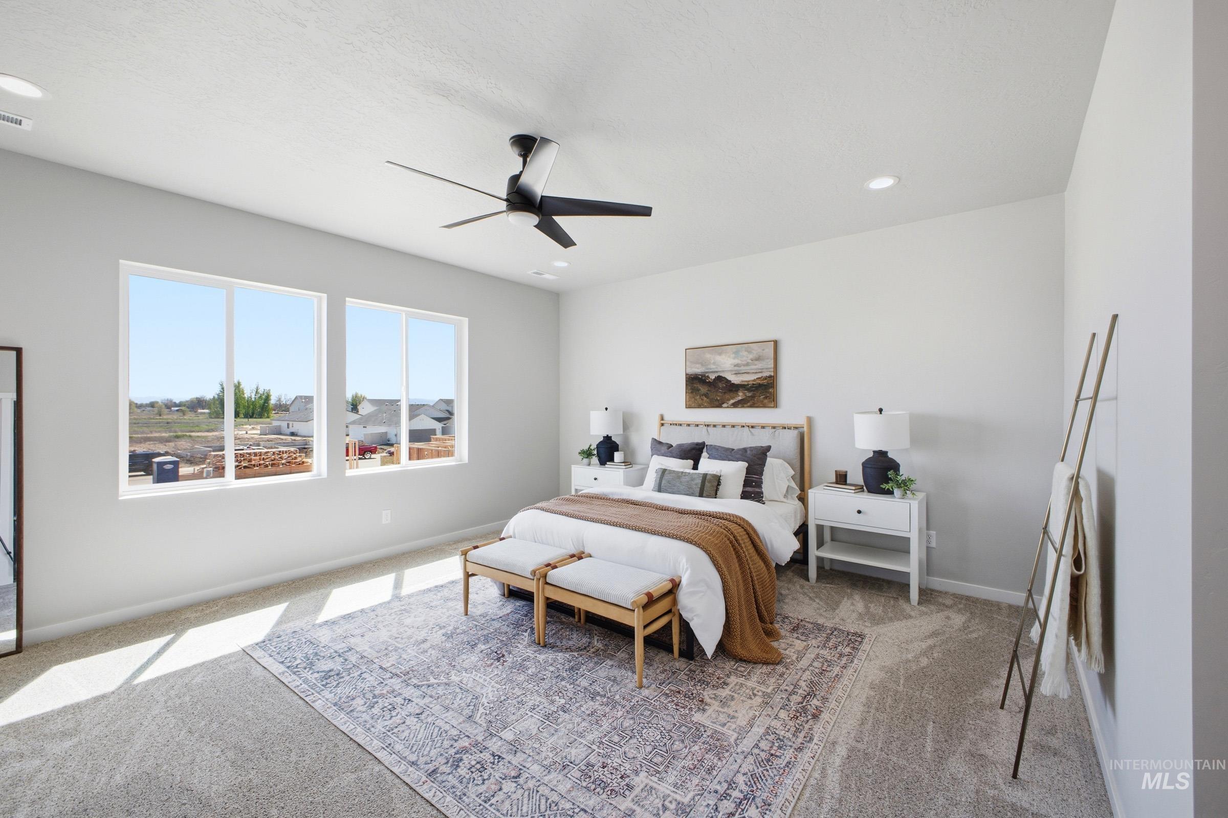 1645 Dyer Street Middleton, ID 83644 - Photo 22 of 31 Carpeted bedroom with a ceiling fan and recessed lighting