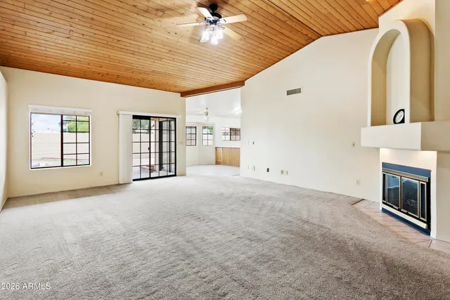 a backyard of a house