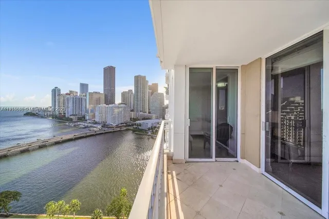a view of a city from a balcony