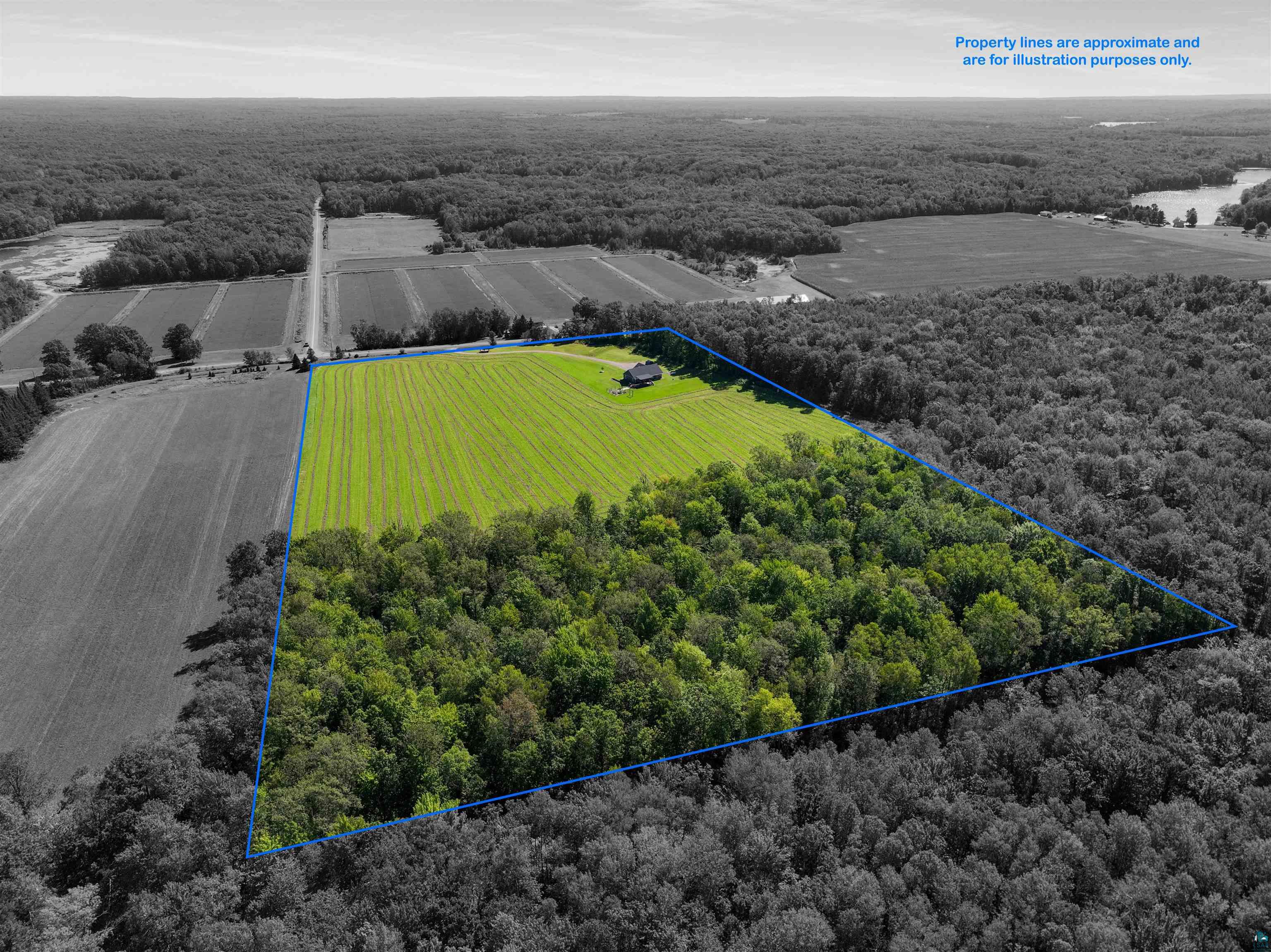 N3685 Fenander Road Spooner, WI 54801 - Photo 3 of 38 Drone / aerial view featuring a rural view