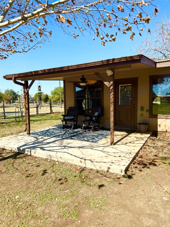 211 Rabbit Hollow Lane Georgetown, TX 78626 - Photo 28 of 32 View of patio with ceiling fan