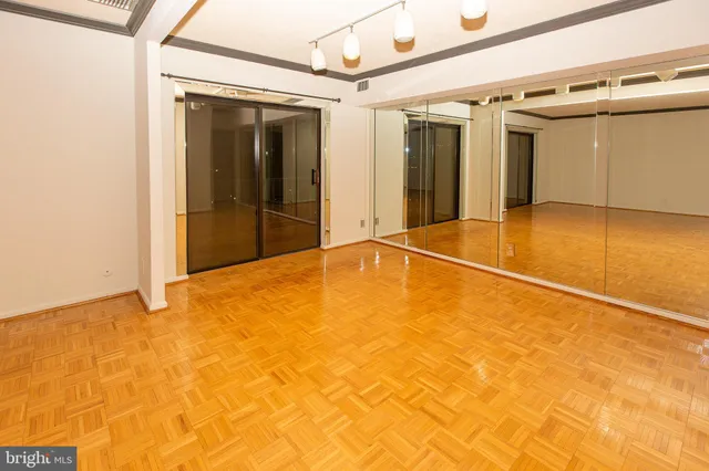 a view of a room with a empty space