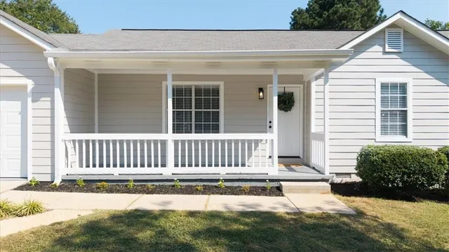 a front view of a house