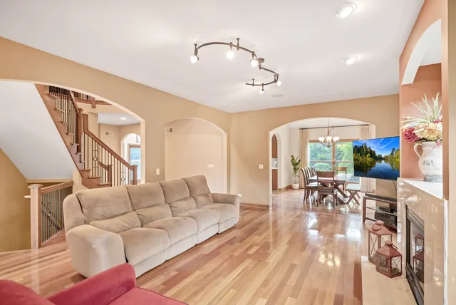 a view of a dining area with furniture window and outside view