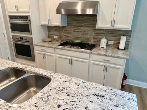 513 Forest Lane Canton, GA 30114 - Photo 22 of 78 a kitchen with a sink stove and cabinets