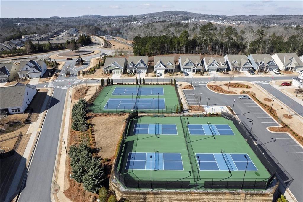 513 Forest Lane Canton, GA 30114 - Photo 76 of 78 a aerial view of a house with a swimming pool