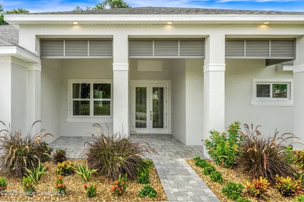 a front view of a house