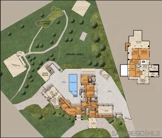 a view of a lake from a yard