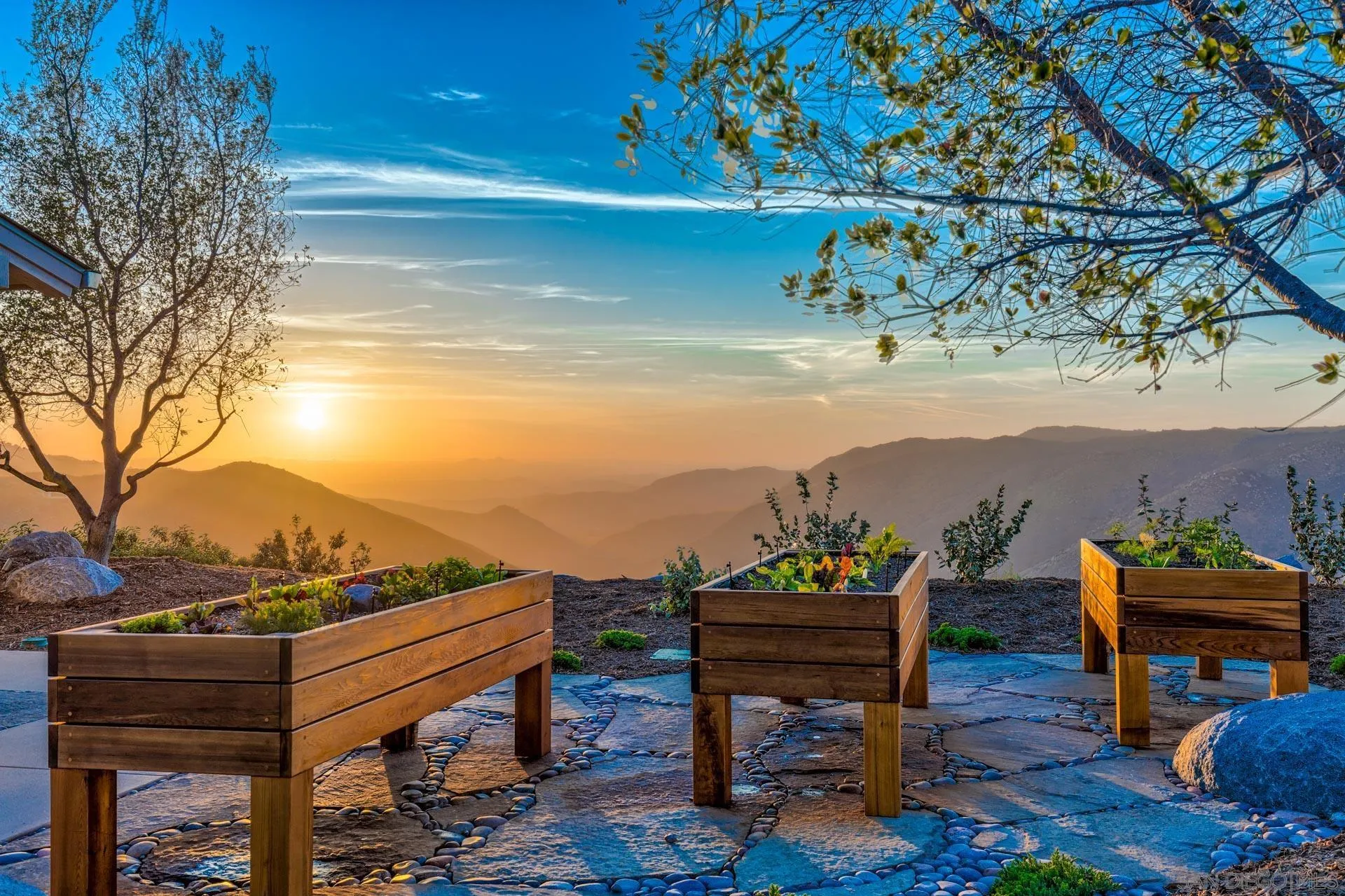 20385 Rancho Villa Road Ramona, CA 92065 - Photo 3 of 25 a view of a balcony with chairs and wooden floor