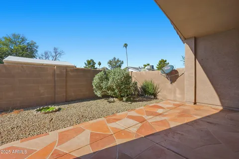 a view of backyard of the house