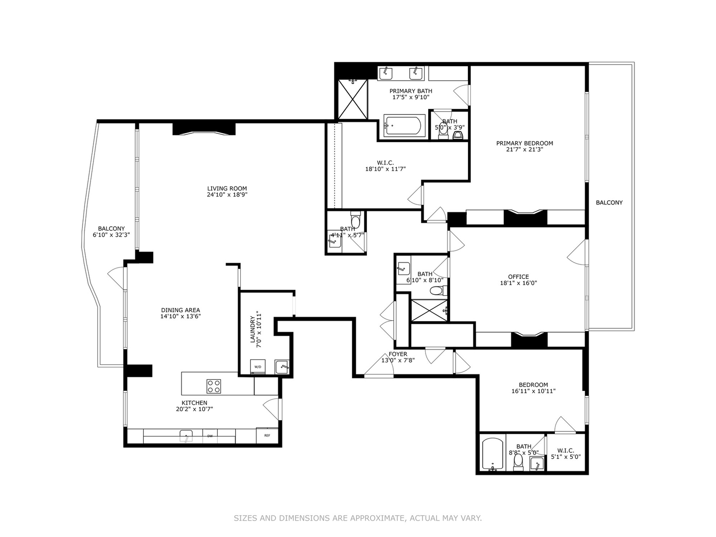 1040 North Lake Shore Drive, Unit 7C Chicago, IL 60611 - Photo 37 of 37 a picture of a floor plan