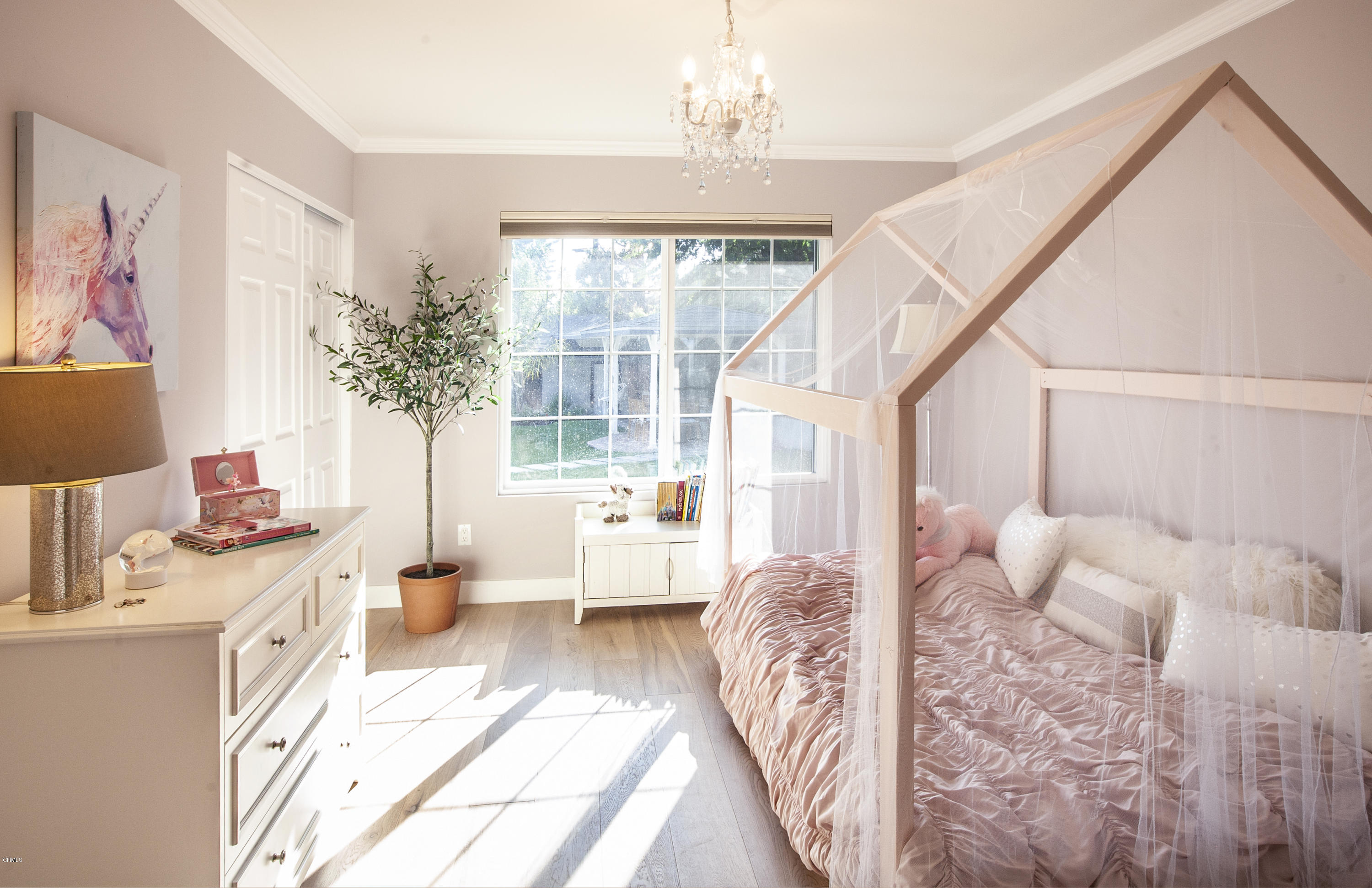 3710 Hampton Road Pasadena, CA 91107 - Photo 27 of 42 a bedroom with furniture and large windows