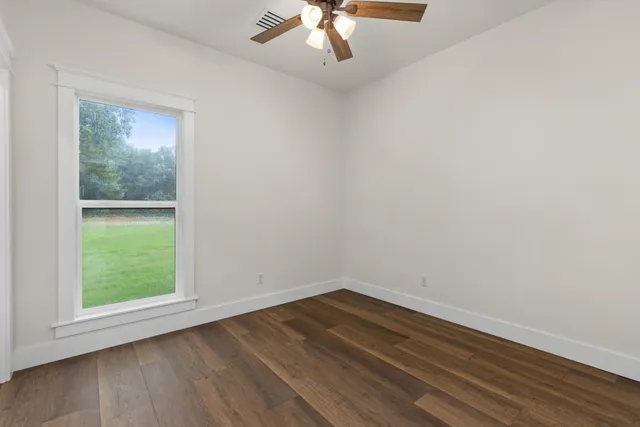 an empty room with a window