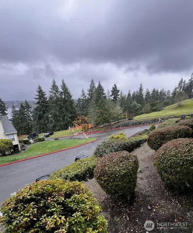 a view of a yard with an outdoor space