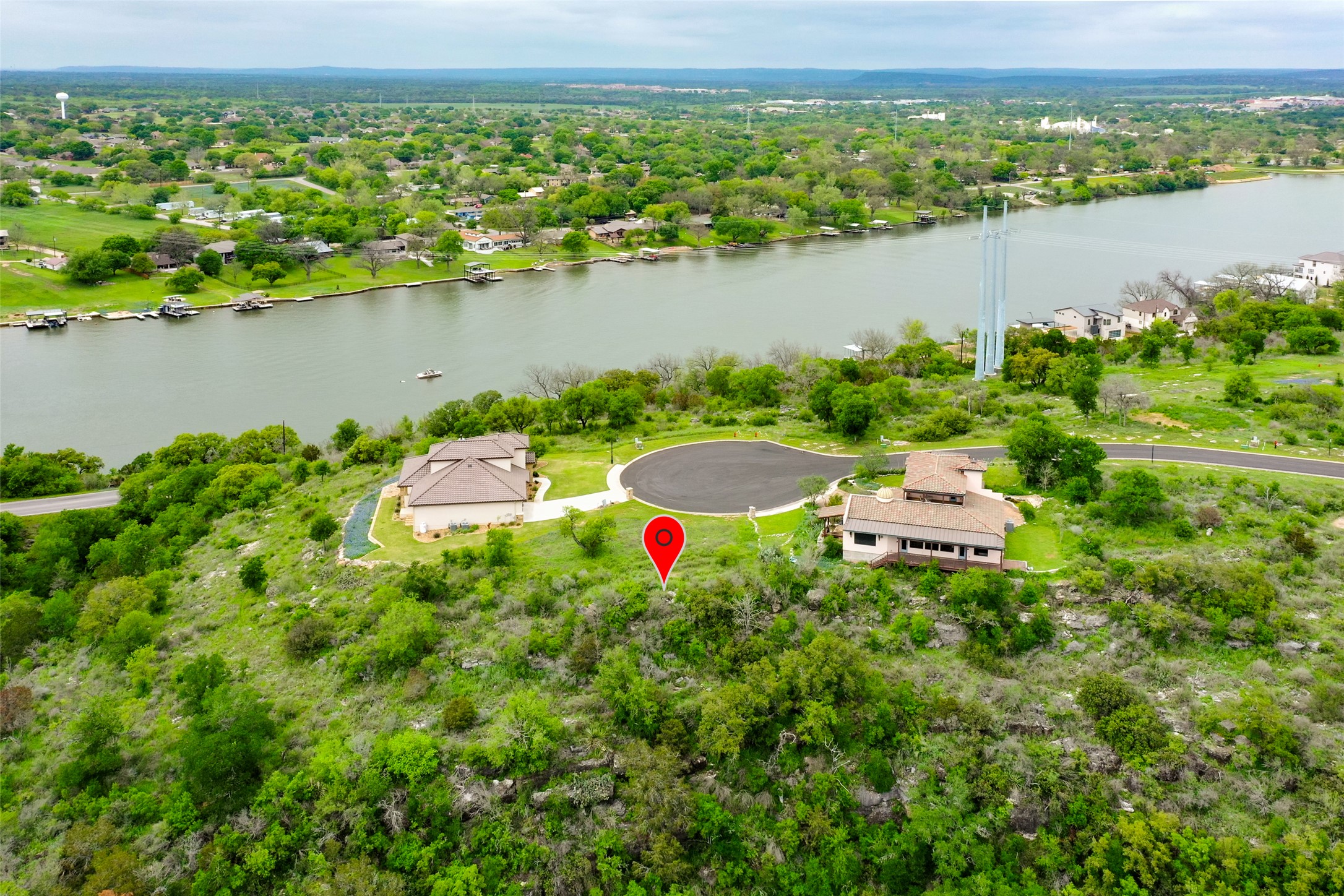513 Pantera Circle Marble Falls, TX 78654 - Photo 13 of 21 Aerial view featuring a water view