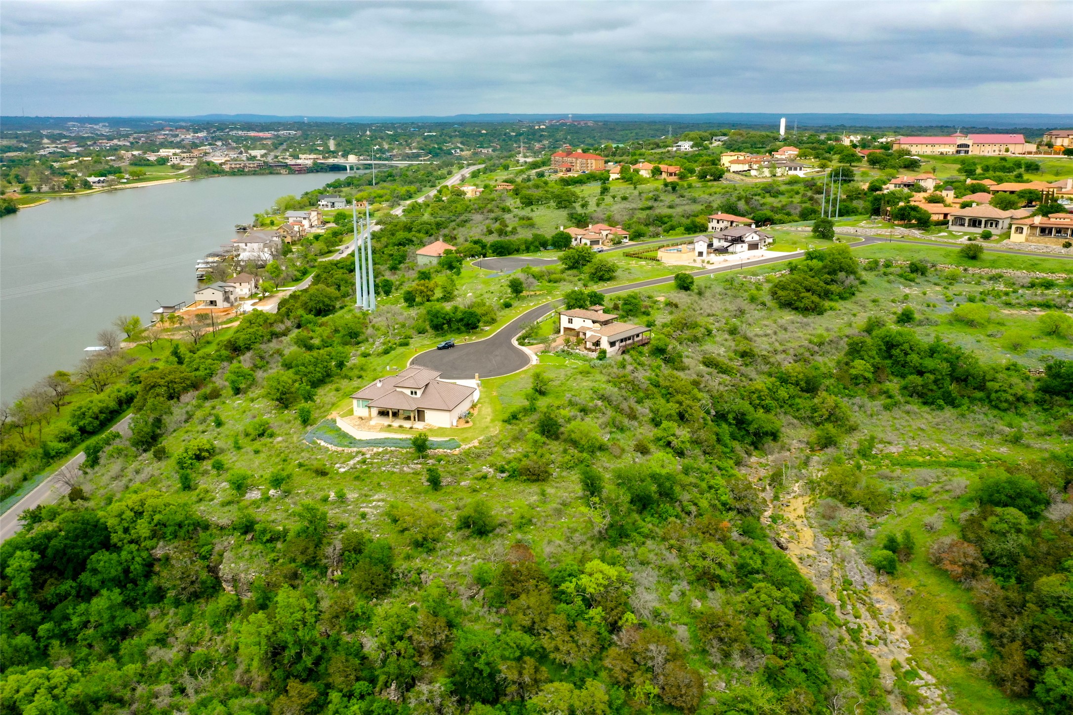 513 Pantera Circle Marble Falls, TX 78654 - Photo 14 of 21 Bird's eye view with a water view