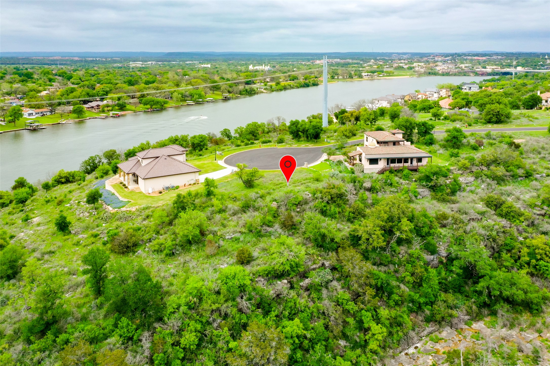 513 Pantera Circle Marble Falls, TX 78654 - Photo 16 of 21 Aerial view with a water view