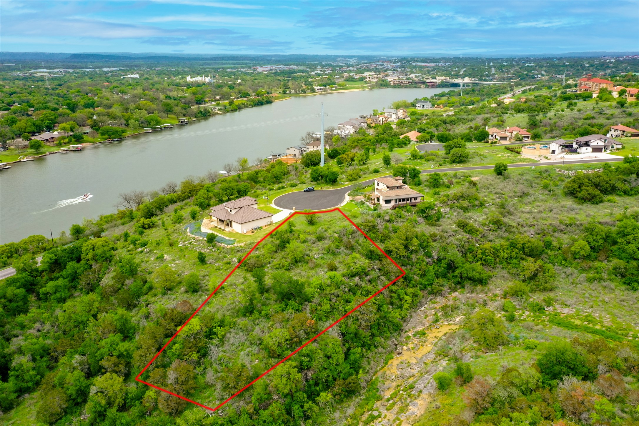 513 Pantera Circle Marble Falls, TX 78654 - Photo 5 of 21 Aerial view with a water view