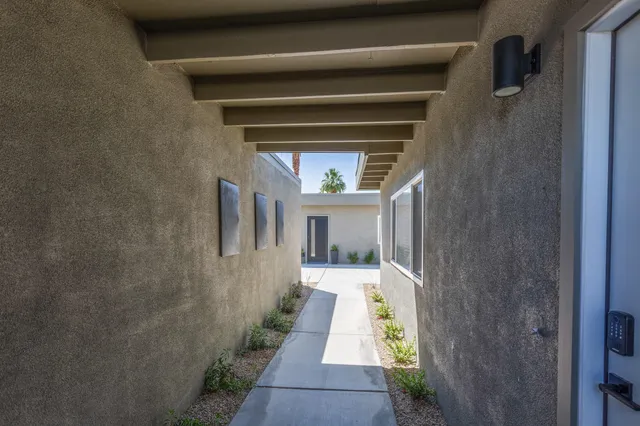 a view of a door of the house