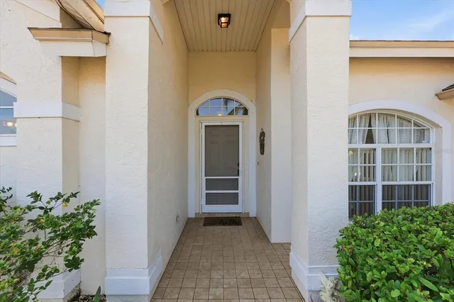 a view of front door of house