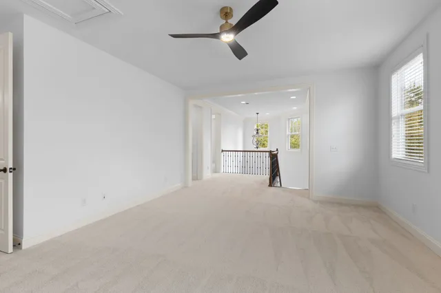 a view of backyard with a garden and entertaining space