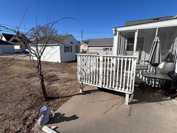 a house view with a backyard