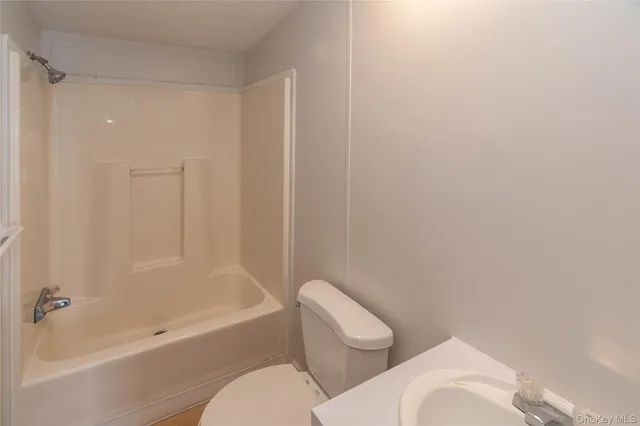 a bathroom with a toilet and a bathtub