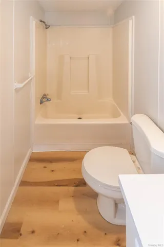 a bathroom with a toilet and a bathtub