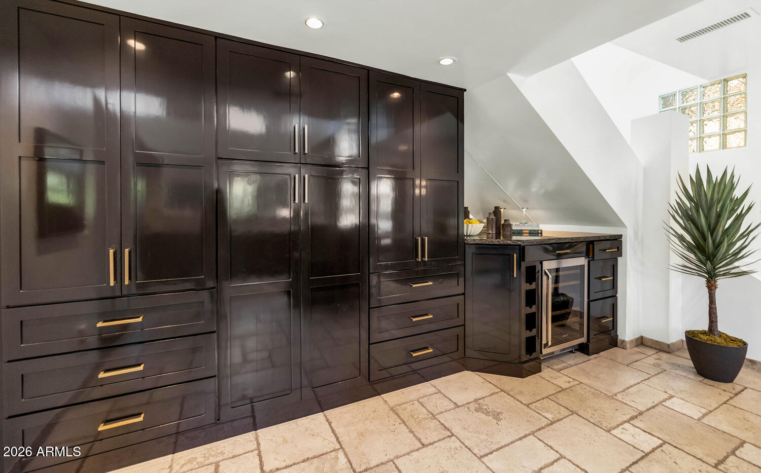 6198 North 28th Place Phoenix, AZ 85016 - Photo 12 of 33 a kitchen with a refrigerator and potted plant