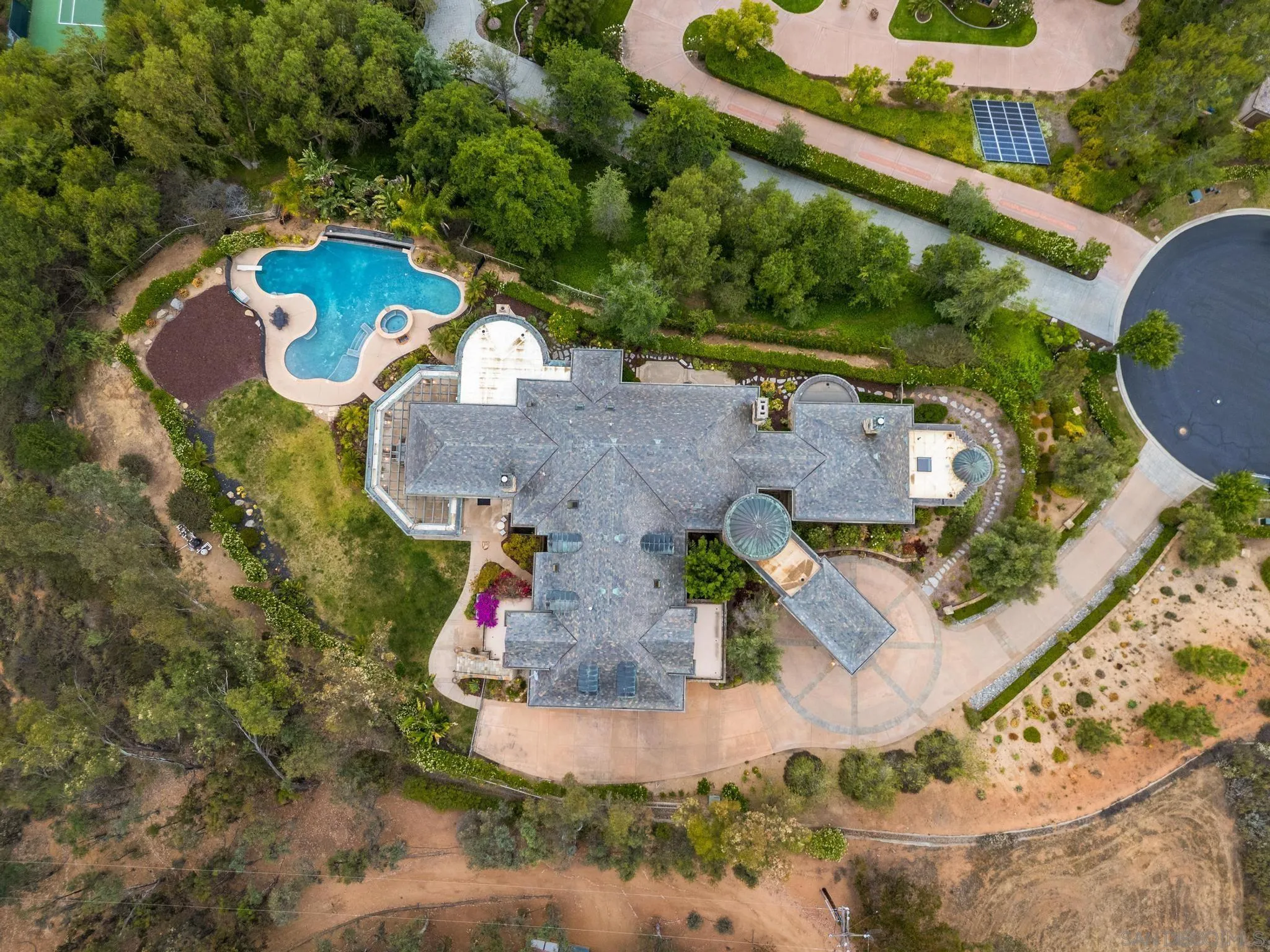 14380 Ciera Court Poway, CA 92064 - Photo 46 of 51 an aerial view of a house with a swimming pool