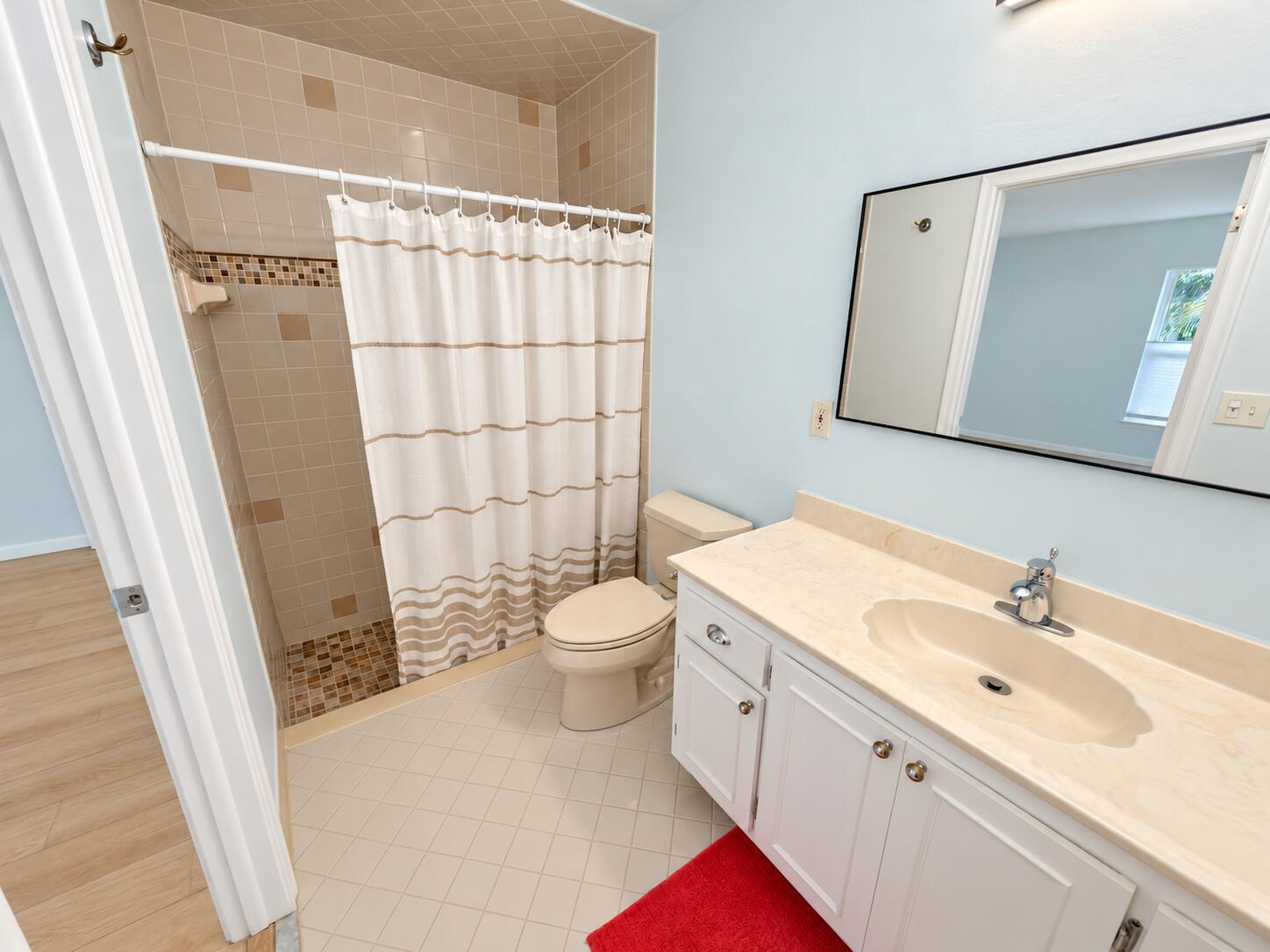 6309 Dusenburg Road Delray Beach, FL 33484 - Photo 19 of 26 Bright natural bathroom with red rug