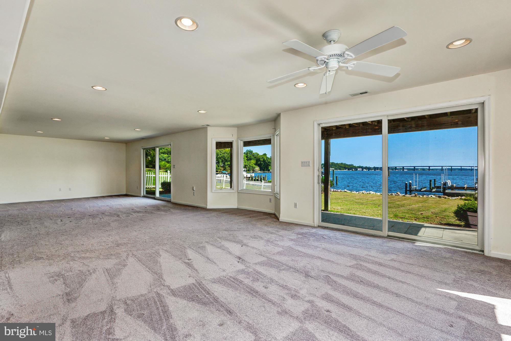 3027 Friends Road Annapolis, MD 21401 - Photo 24 of 30 Lower Level Recreation Room with Walkout Patio