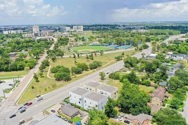an aerial view of multiple house