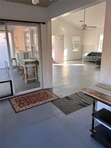 a view of kitchen and living room