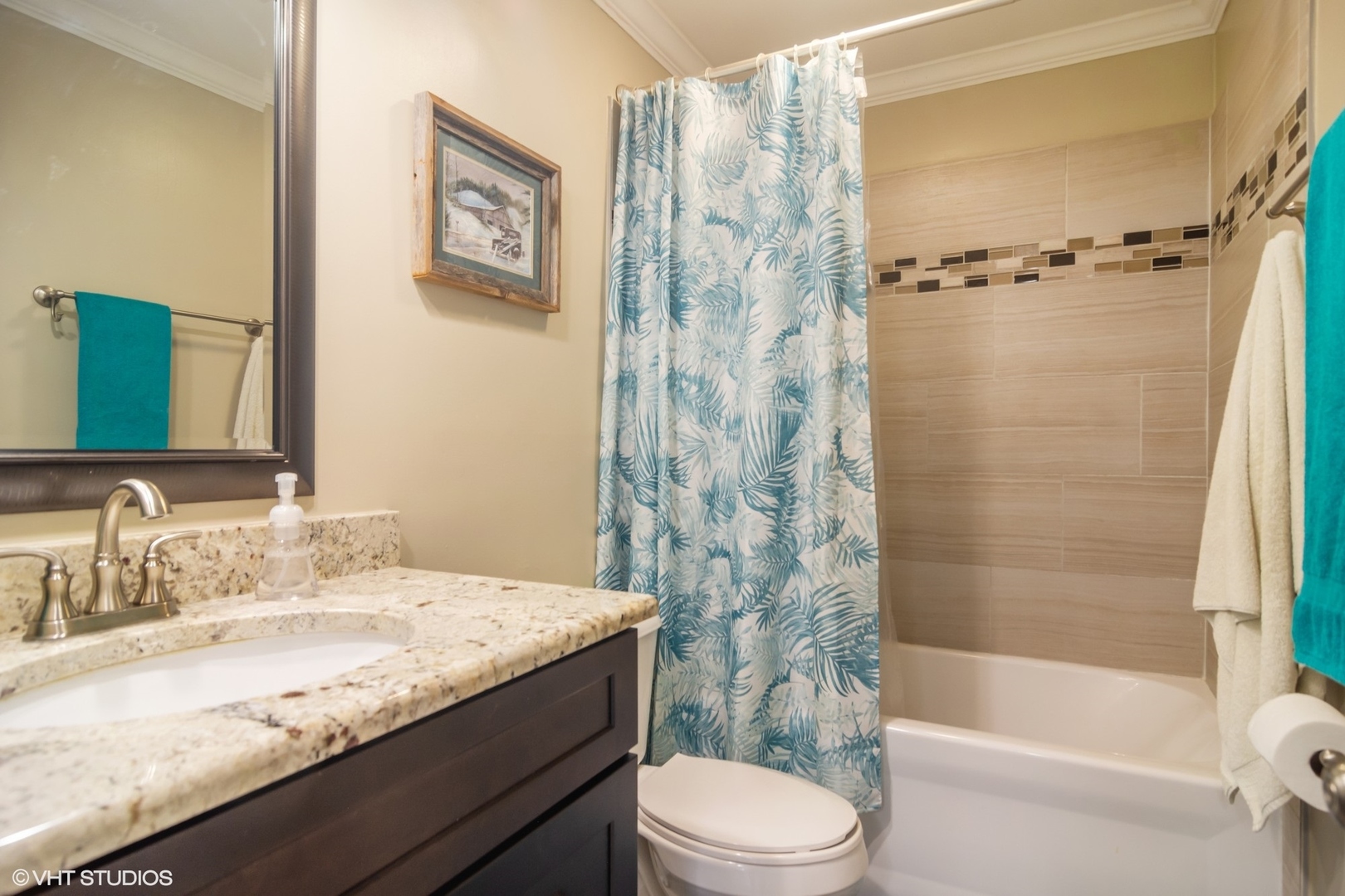 11 Rugby Road Lake Zurich, IL 60047 - Photo 20 of 25 a bathroom with a granite countertop sink toilet and shower